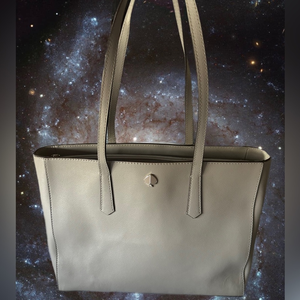 Kate Spade Gray Molly Large Work Leather Tote